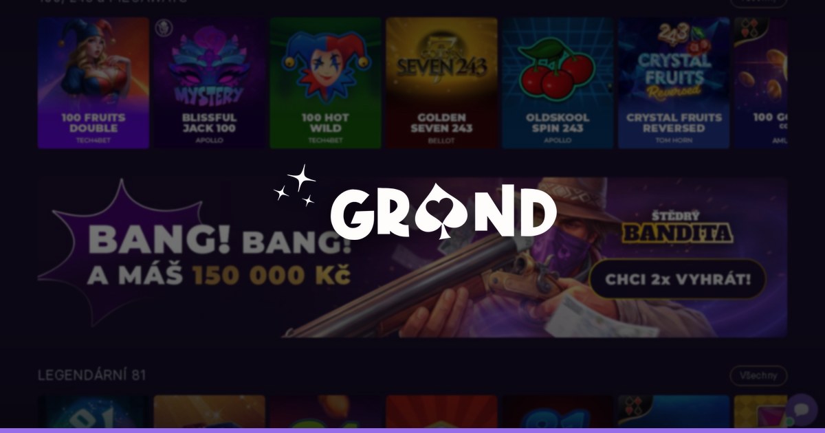 Grandwin Casino: jackpotová specializace a vlastní aplikace