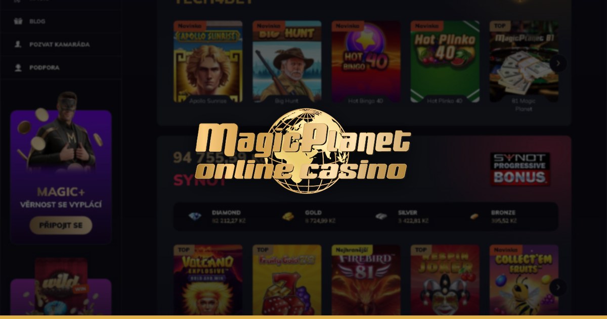 Magic Planet Casino: online i na pobočce